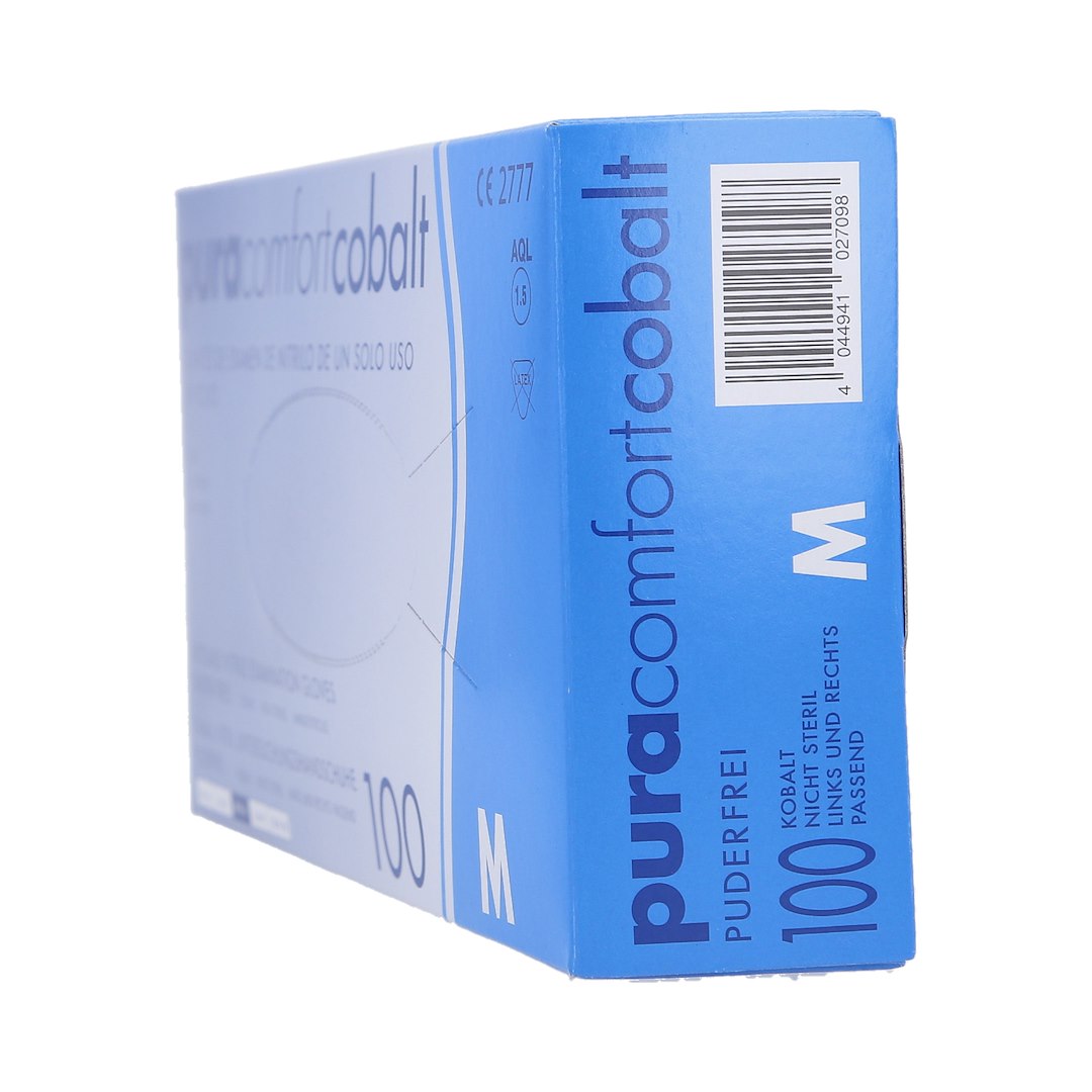 NITRILE GLOVES COMFORT COBALT 100PCS - M