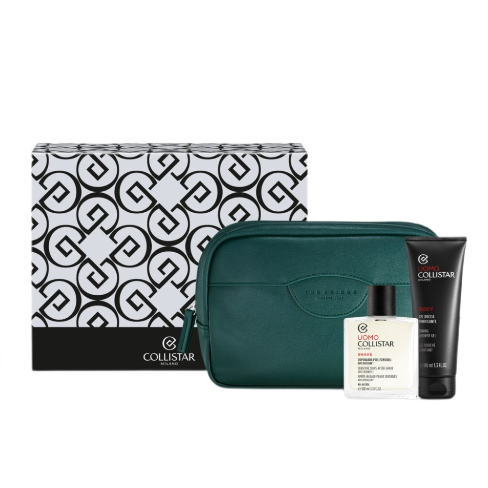 COLLISTAR SET SENS SHAVE GEL+SHOWER GEL+COSM BAG