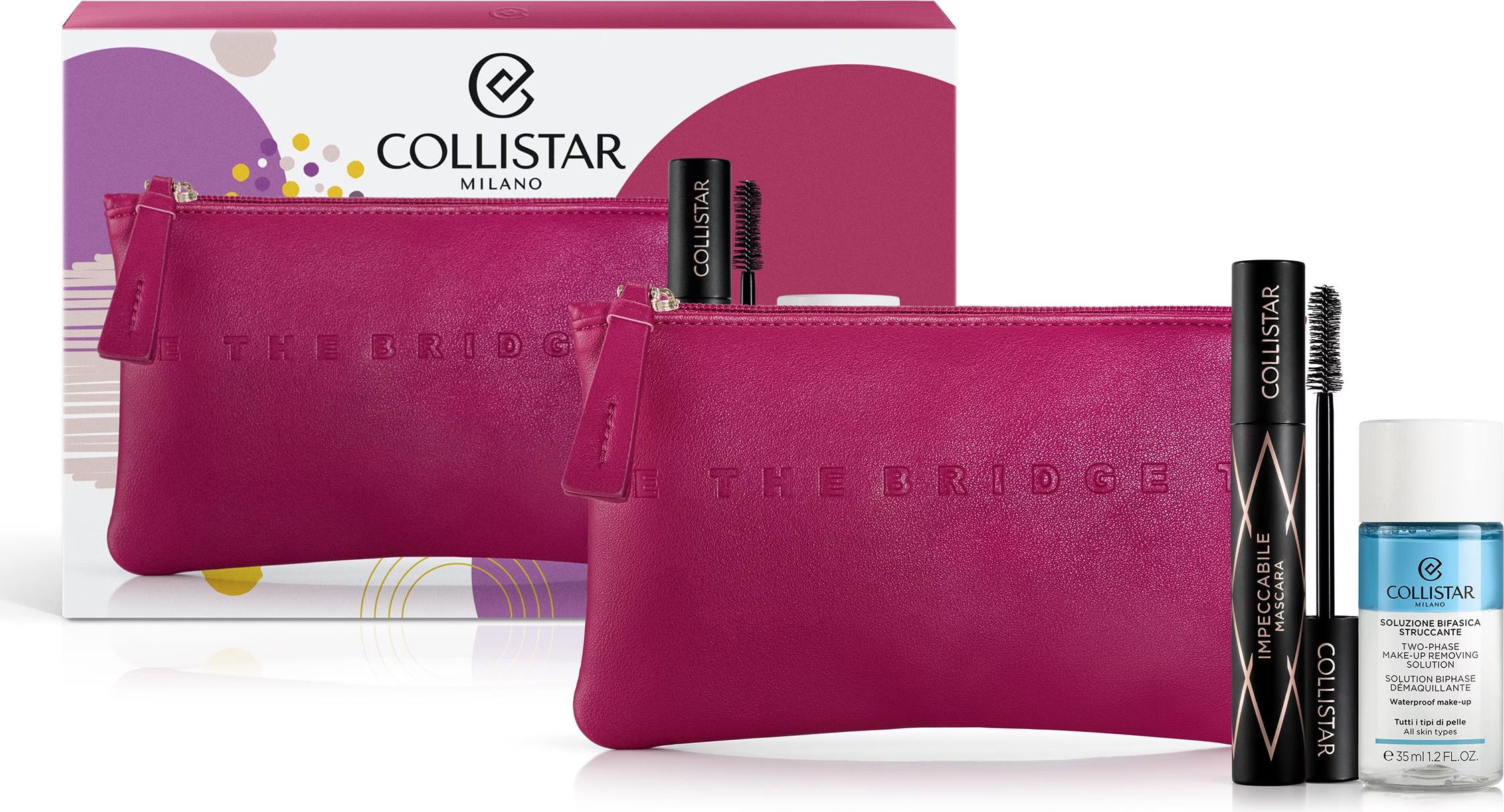 COLLISTAR SET XMAS IMPEC MASC+MAKEUP REM+COSM BAG