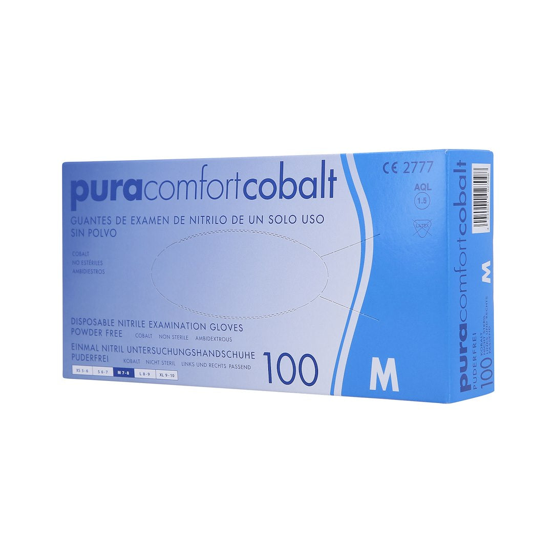 NITRILE GLOVES COMFORT COBALT 100PCS - M